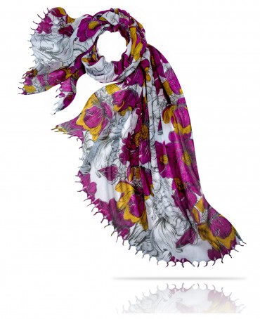 Палантин Женский W40-FLEUR.LINEARE/PURPLE